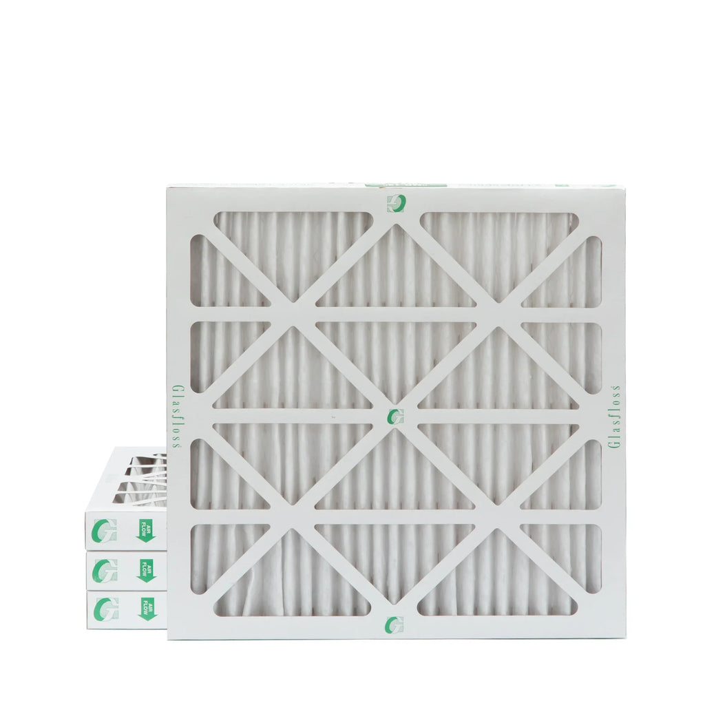 Exact Size: 19-1/2 x 19-1/2 x 1-3/4. Box of 4. Glasfloss ZL 20x20x2 MERV 10 Pleated AC Furnace Air Filters