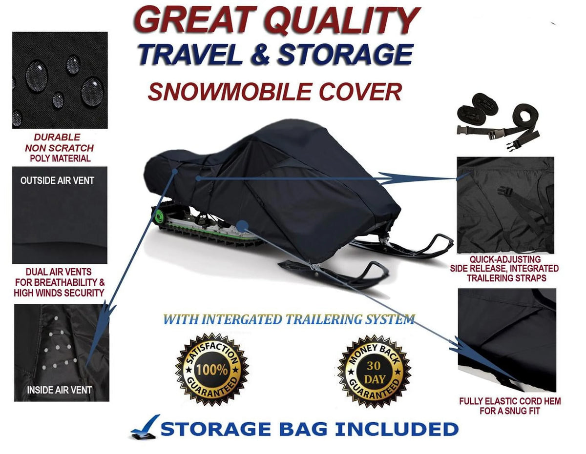 Slush and Mud Protection. 300D Snowmobile Travel and Storage protector appropriate for 2007-2007 Ski Doo Bombardier GSX Sport 2-TEC 600 HO SDI Sleds
