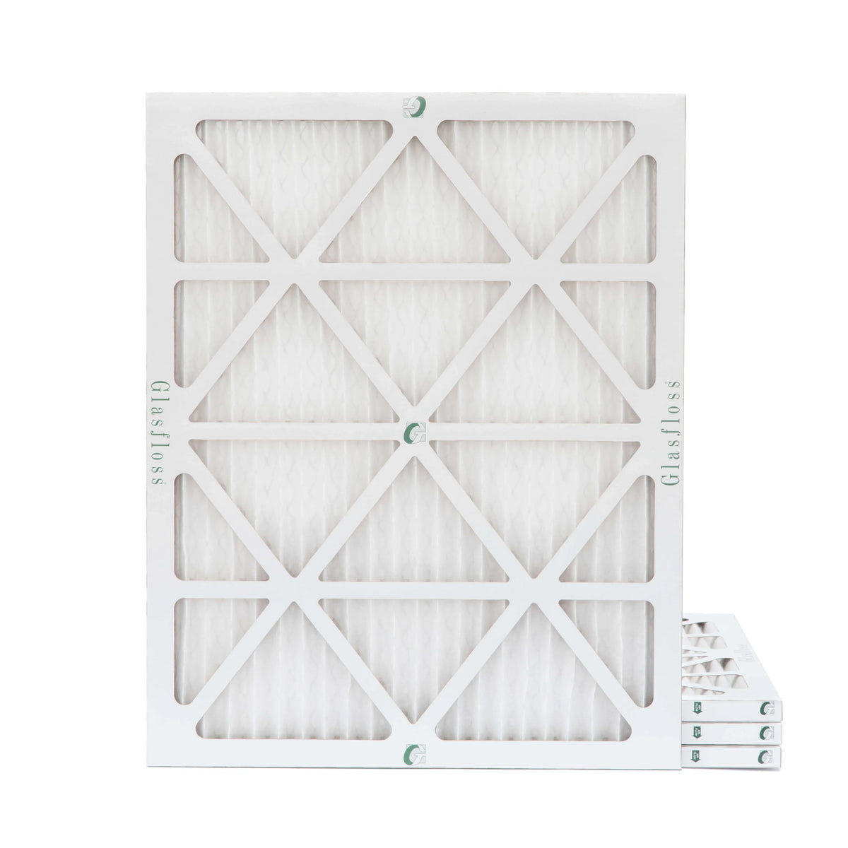 Exact Size: 19-3/8 x 23-3/8 x 7/8. Box of 4. Glasfloss ZL 20x24x1 MERV 10 Pleated AC Furnace Air Filters