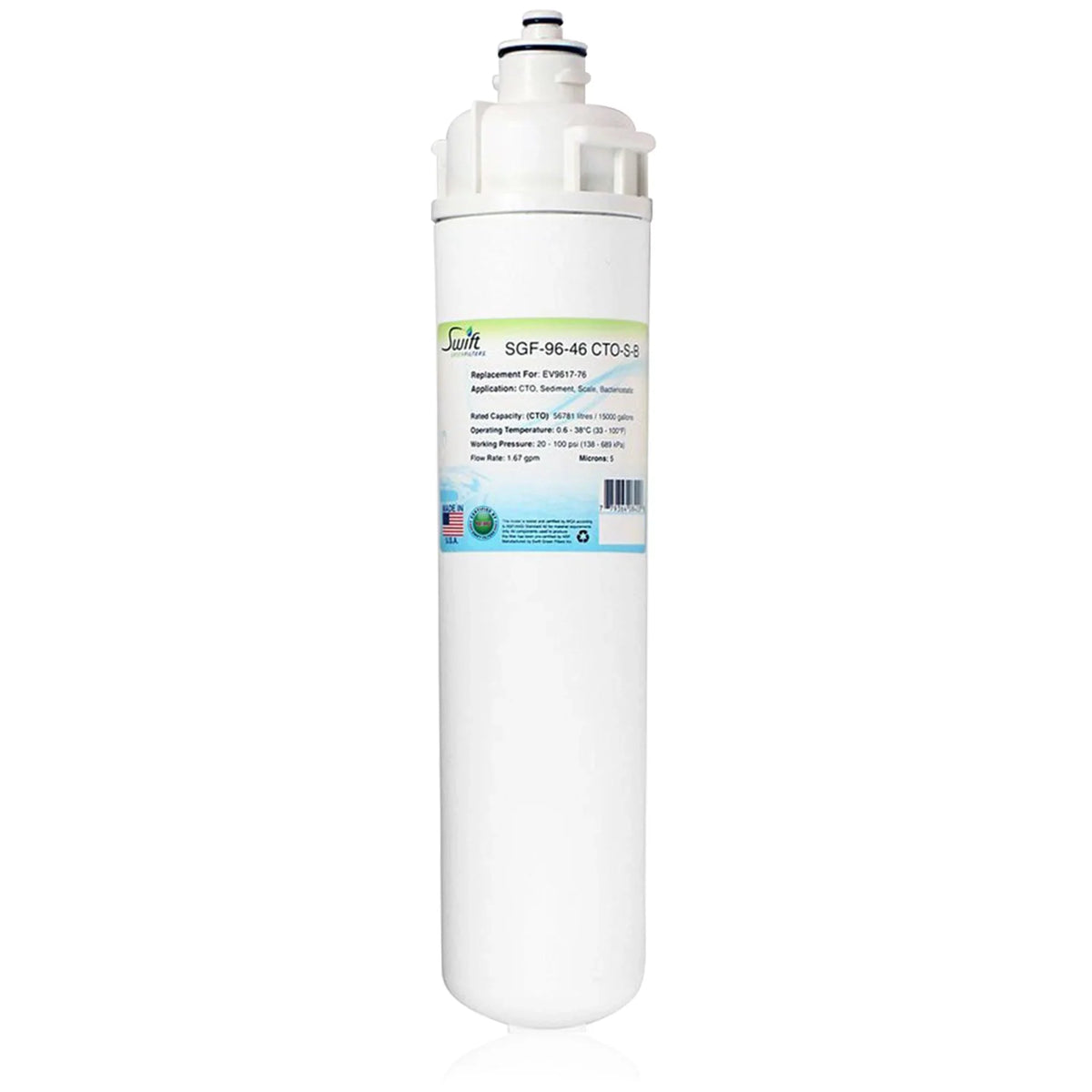Swift Green Filters SGF-96-46 CTO-S-B appropriate Commercial moisture Filter for EV9617-76, Made in USA (Pack of 2)