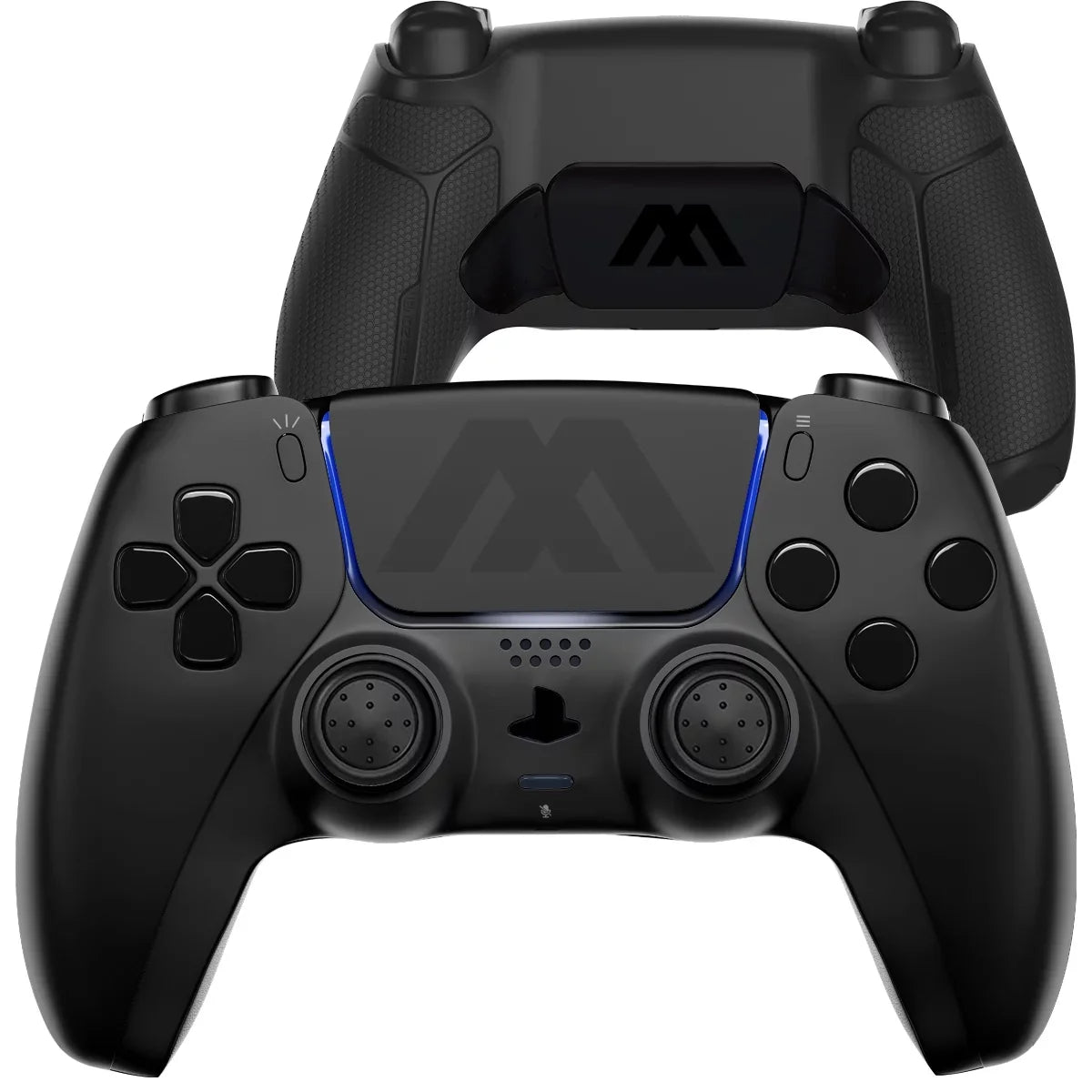 Black ModdedZone Extreme Modded Controller + Anti Recoil 2 Remap Buttons & Interchangeable Thumbsticks & Hair Triggers, Tactical Buttons appropriate with PS5 Custom Controller PC FPS