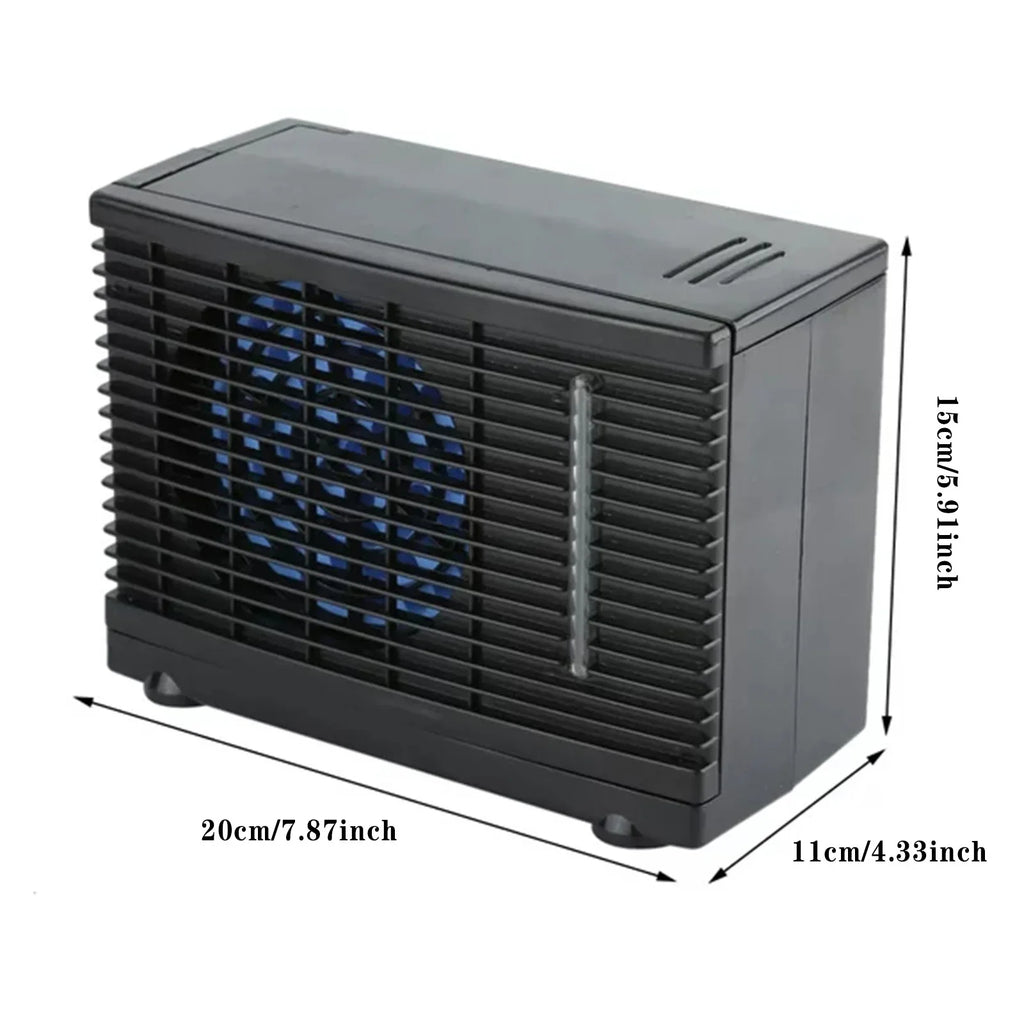 ZiSUGP Portable 12V Car Truck Home Mini Air Conditioner Evaporative moisture Cooler Fan Evaporative Air Conditioner Car Air Conditioner Car Phone Holder