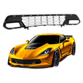 Front Bumper Lower Grille W/O Camera Gloss Black For 14-19 Chevrolet Corvette C7