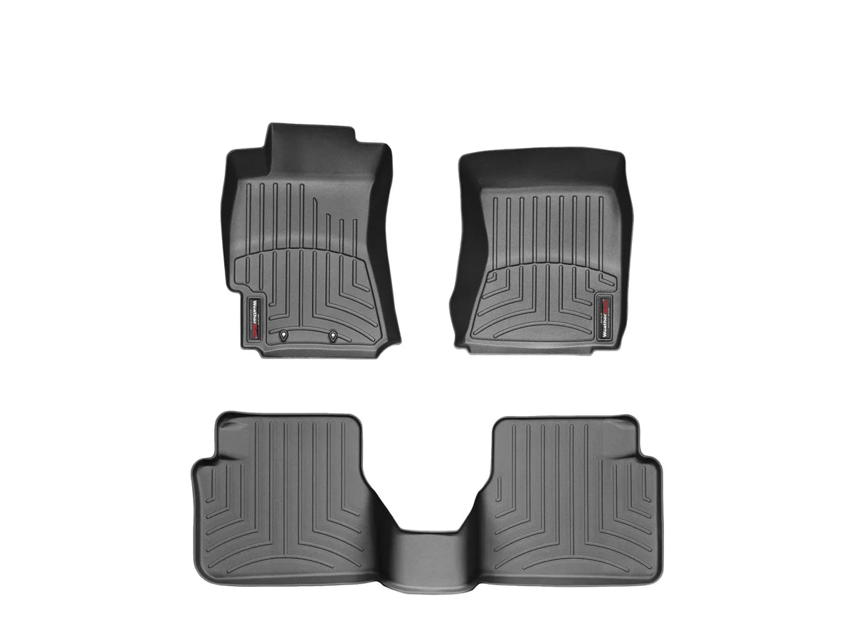 WeatherTech Custom Fit FloorLiners matching with 2009-2013 Subaru Forester - 1st & 2nd Row, Black