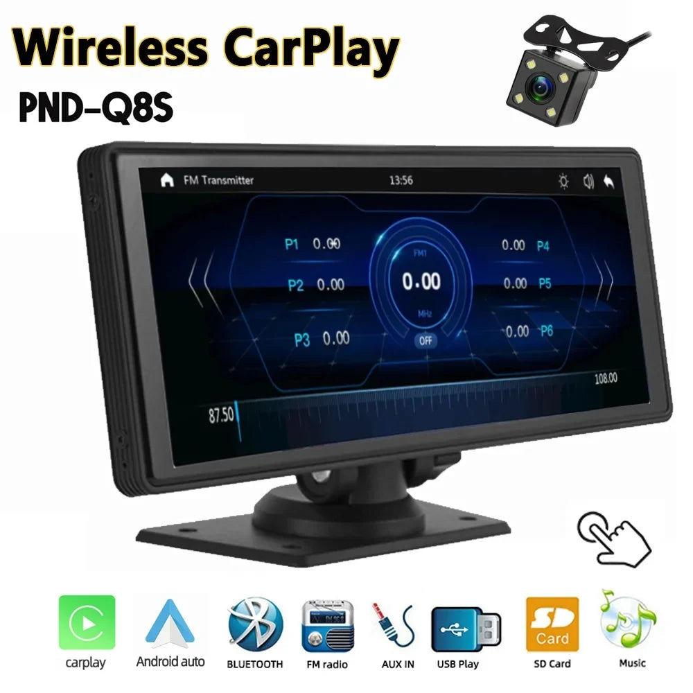 Polarlander Wireless  Carplay Car Stereo GPS Navigation, 9.3 Inch Touch Car Play Screen Audio Car Radio Receiver with Android Auto, Bluetooth,Backup Camera, Recorder AUX, TF, Multimedia Player