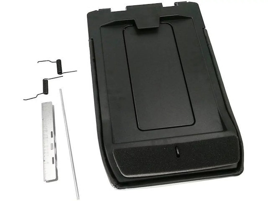 Dark Gray Console Lid Kit with Bracket - For Front Row with Split Bench Seat - appropriate with 2001 - 2006 Chevy Silverado 2500 HD 2002 2003 2004 2005
