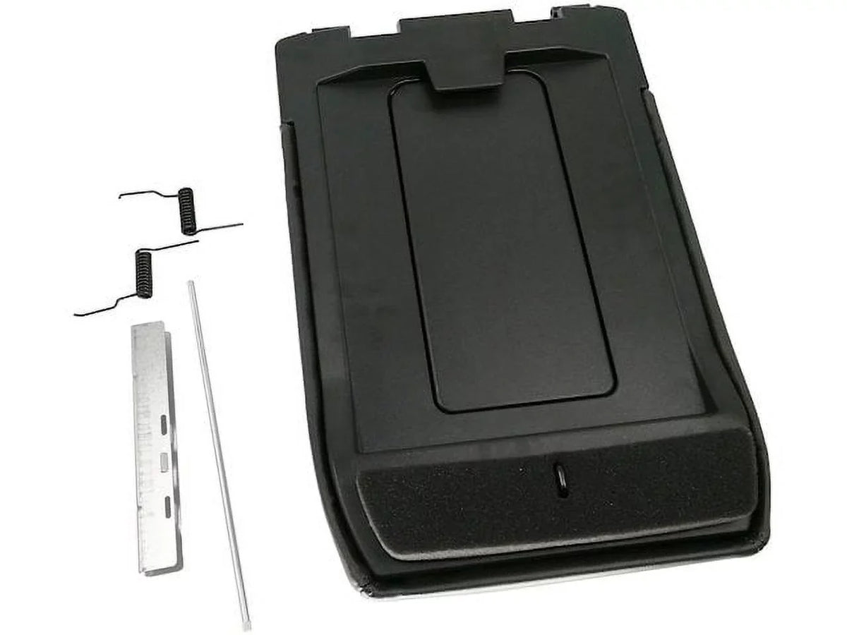 Dark Gray Console Lid Kit with Bracket - For Front Row with Split Bench Seat - appropriate with 2001 - 2006 Chevy Silverado 2500 HD 2002 2003 2004 2005