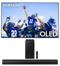 QN55S90CAFXZA 55" 4K OLED Smart TV with AI Upscaling with a  HW-B550 2.1ch Soundbar and Subwoofer with Dolby Audio (2023)