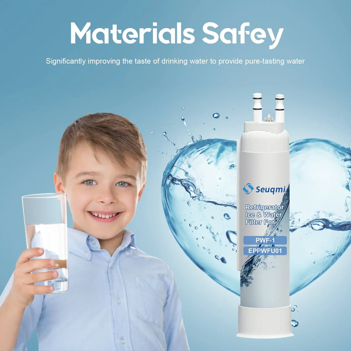 2Pack Seuqmi brand aqua and ice filters are suitable with Frigidaire®PurePour PWF-1 FPPWFU01