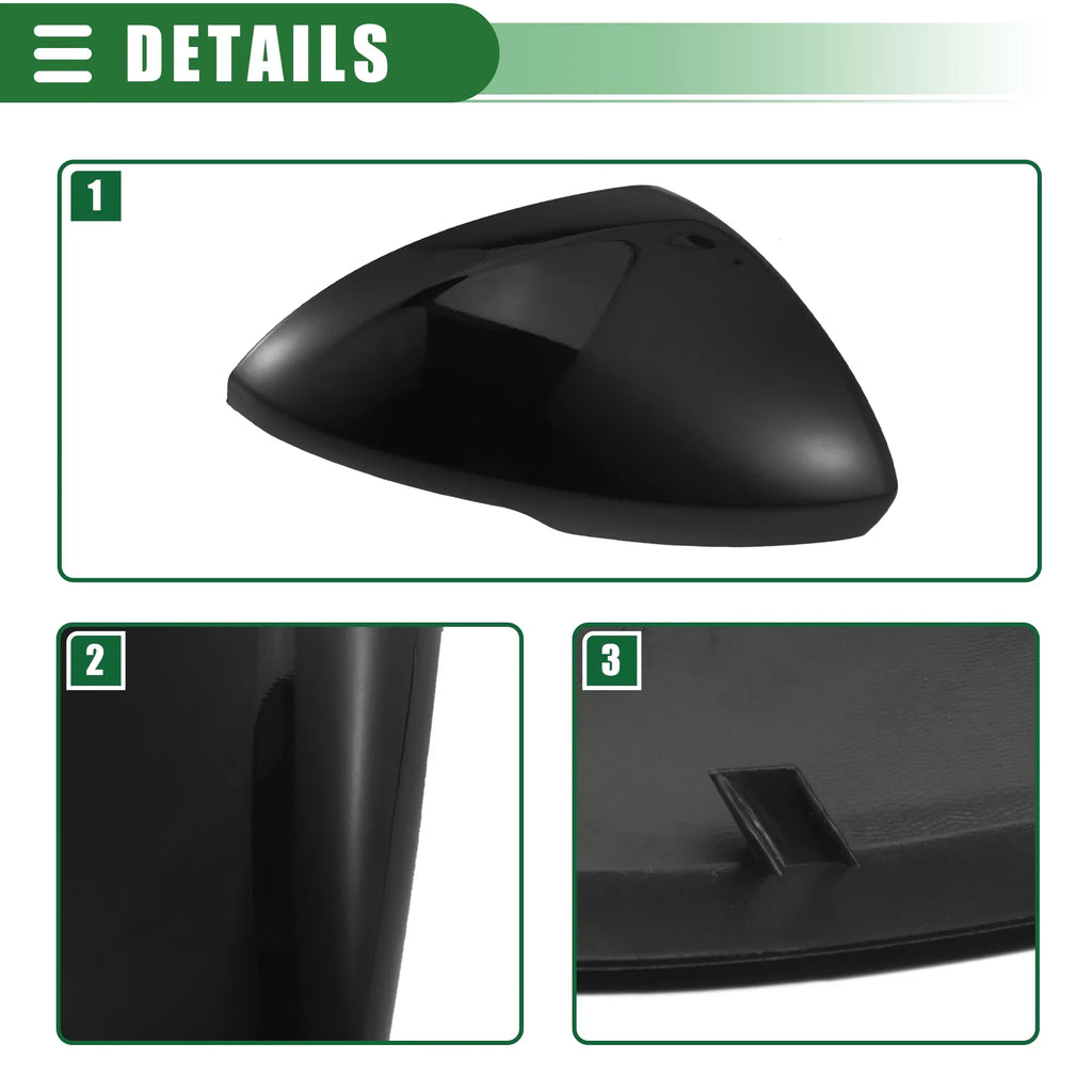 Unique Bargains Side View Mirror shield Trim Shell Right Side Mirror Cap Replacement for Chevrolet Cruze 2017-2019 Black