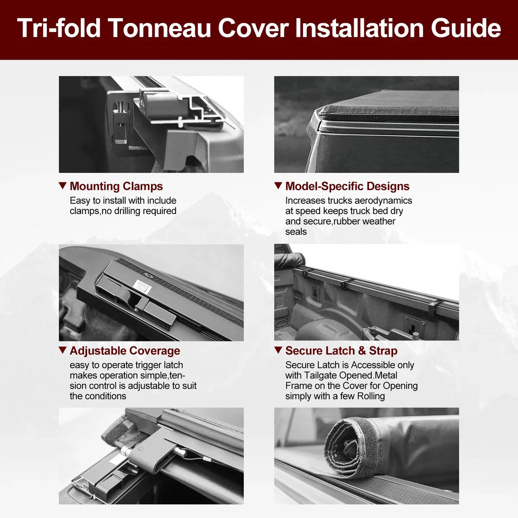 Kikito Vinyl Soft Roll-Up Tonneau wrap Truck Bed for 2022-2024 Tundra 5.6FT (66.7") Bed w/o Trail Edition (for Models Without The Deck Rail System)