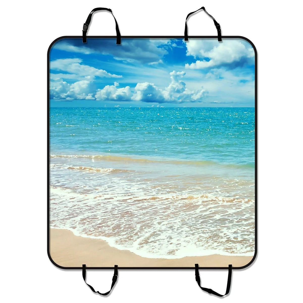 GCKG Ocean Waves California Paradise Pet Car Seat wrap Dog Car Seat Mat Hammock Cargo Mat Trunk Mat For Cars Trucks and SUV 54x60 inches