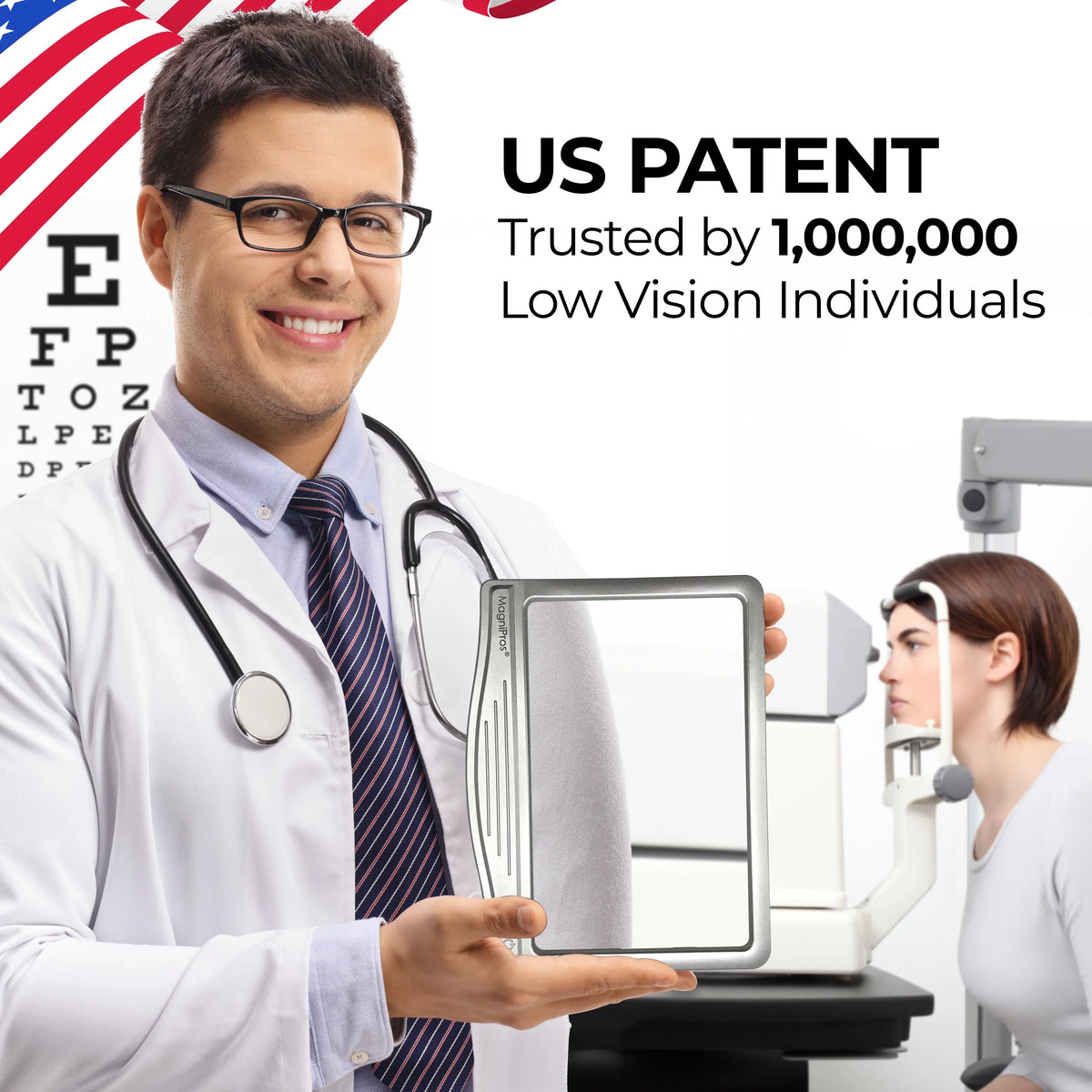 MagniPros 5X Large LED Page Magnifier for Reading & Anti-Glare Lens to Reduce Eye Strain-Perfect for Small Print, Aging Eyes, Low Vision & Seniors