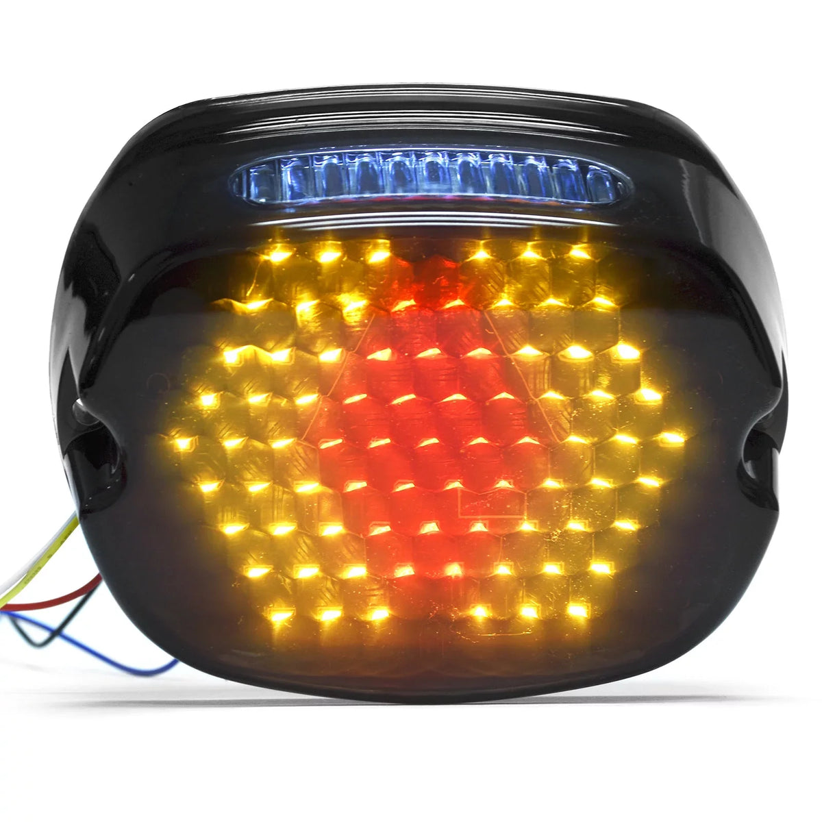 Krator Low Profile Smoke LED Tail Light Turn Signals Brake Light Running Light appropriate with Harley Davidson Ultra Classic Electra Glide CVO FLHTCUSE 2006-2013 - Fits Most 6-1/4" Round Headlights