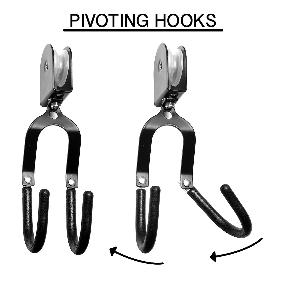 excellent WORKING TOOLS Bike Hoist for Garage Ceiling Mount Pulley System Bike Storage, 55 Lbs Limit, Set Of 2 Bike Hangers for Garage Storage
