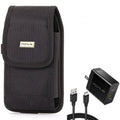 6ft Long Cable Fast Type-C 36W PD Home Charger w Holster Swivel Case Belt Clip for  Galaxy A52 5G A51 5G A50 A33 5G A30s A20 A12 5G A11 - Sonim XP8 -  Xperia 5 II