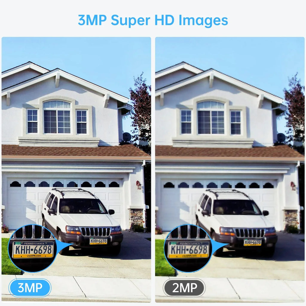 SMONET 3MP Wireless Security Camera System with Audio, 8Pcs 3MP Surveillance NVR Kits, 3TB Hard Drive,8CH 3MP Indoor Outdoor CCTV Cameras,P2P,Night Vision,AI Human Detection