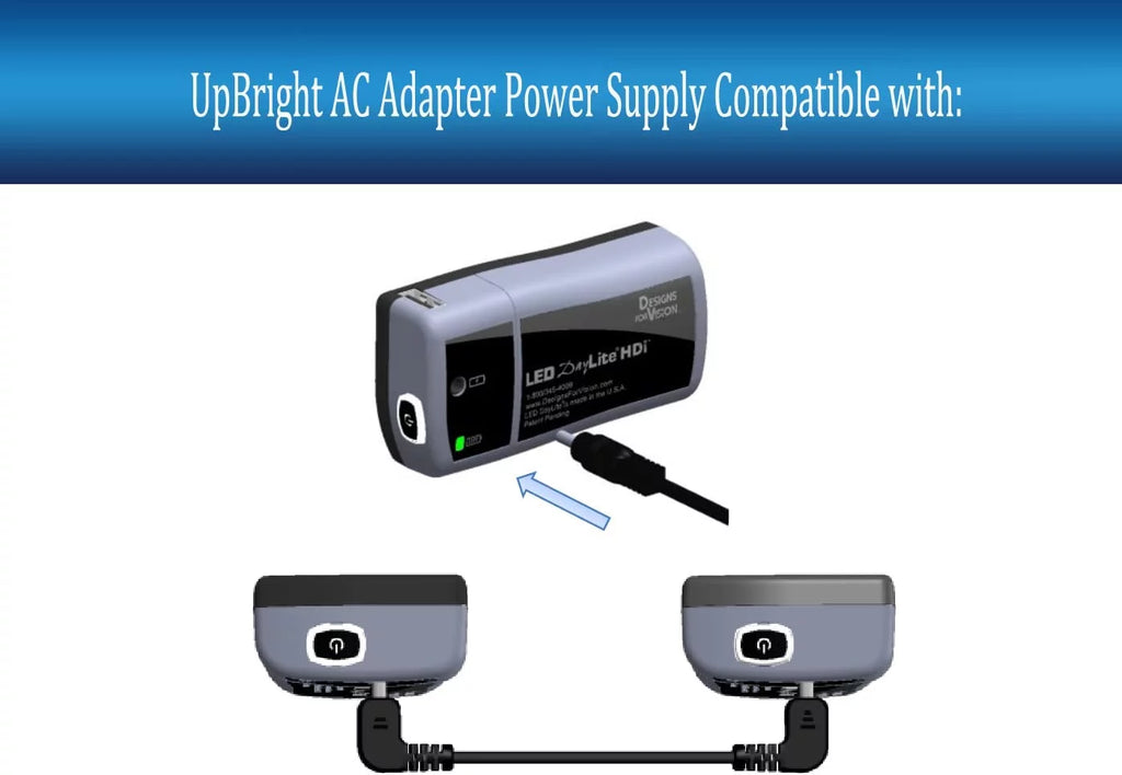 UpBright AC Adapter matching with Designs for Vision LED Day Lite HDI DayLite DVI-LEDSC DVI-LEDSR DVI-LEDDC 7.4VDC 7.4V Li-Ion Battery Charger 4912-0000-2019 Cell-Con 2240 8.4V DC Power Supply Cord
