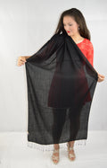 Fancy Shawl/Sheer Shawl/Summer Shawl/liquid Pashmina Shawl/Light weight Shawl/Evening Shawl/Pashmina Shawl/Scarf/Scarves (Black Regular Shawl)