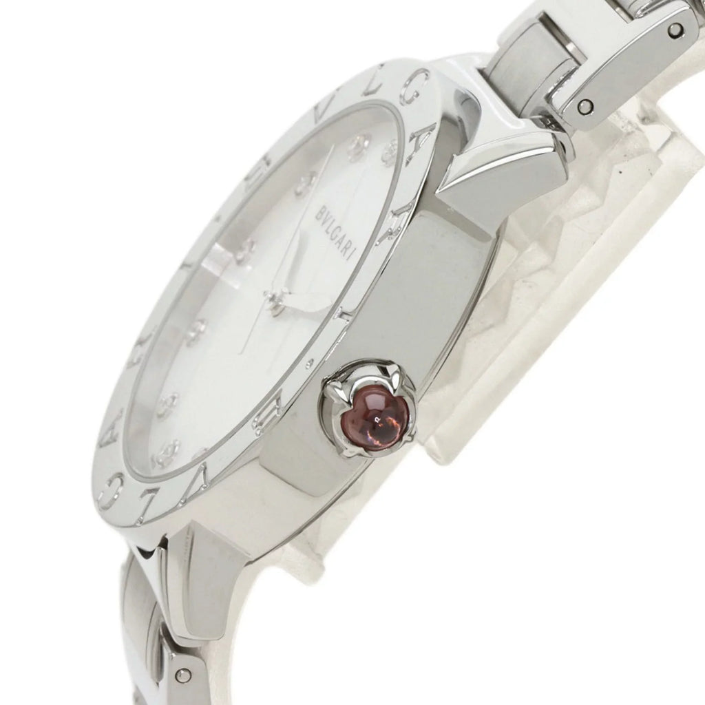 Pre-Owned Bulgari BB37S 12P Diamond Watch Stainless Steel/SS Men's BVLGARI (Good)