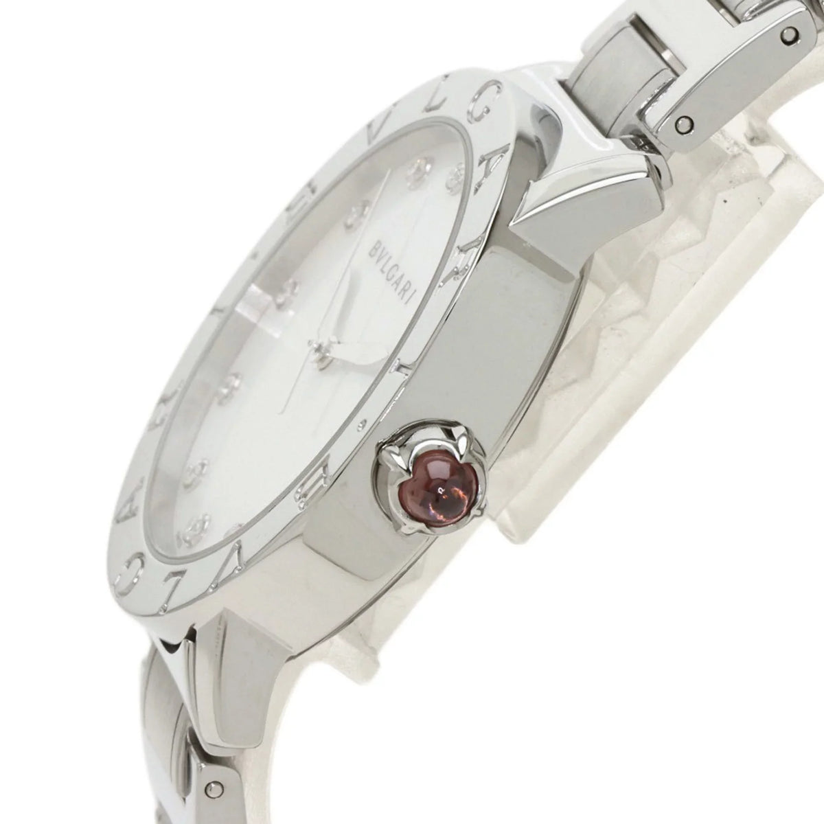 Pre-Owned Bulgari BB37S 12P Diamond Watch Stainless Steel/SS Men's BVLGARI (Good)