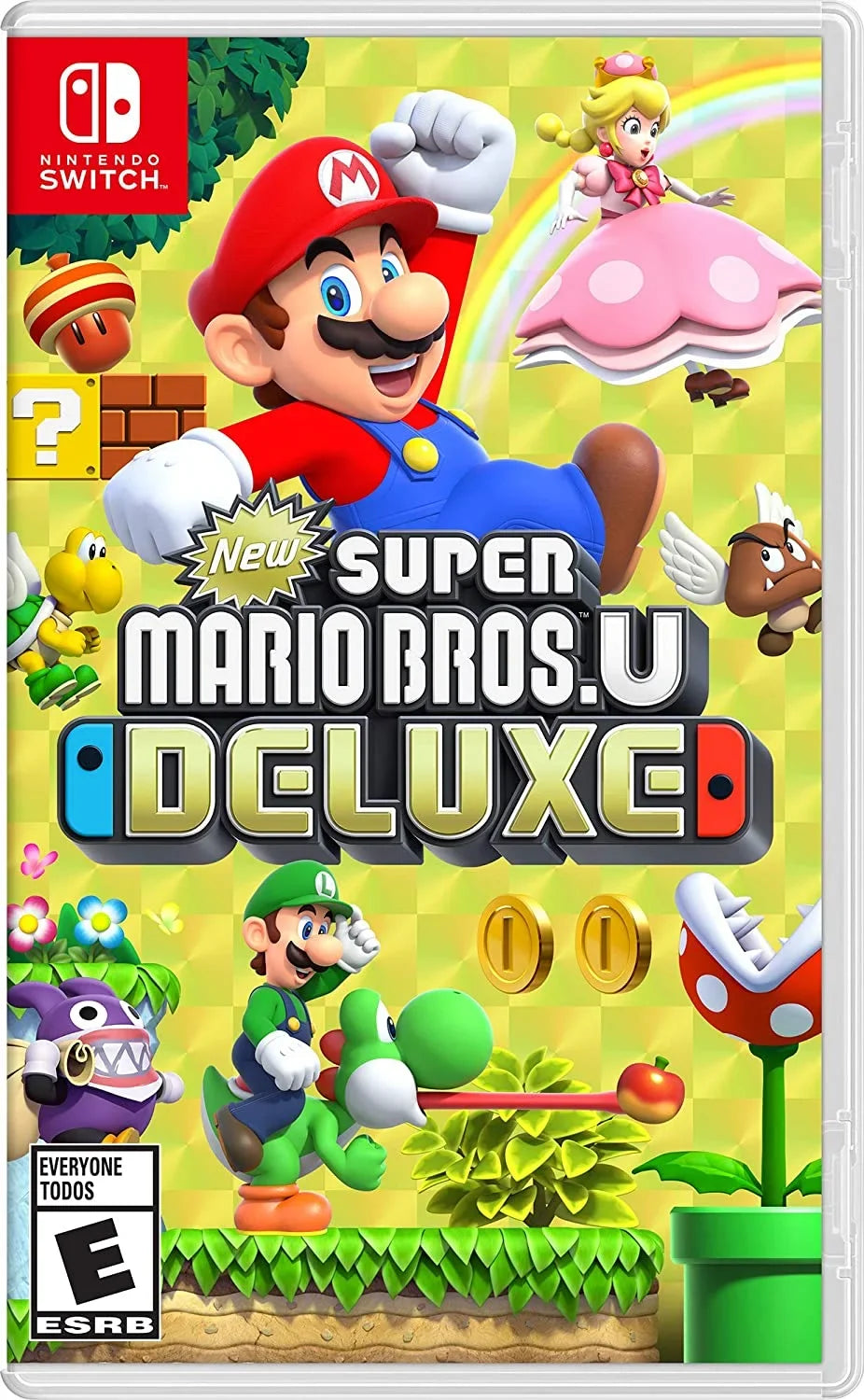 U Deluxe and Screen Cleaning Cloth - Import with US Plug. Nintendo Switch OLED Console White with New Super Mario Bros