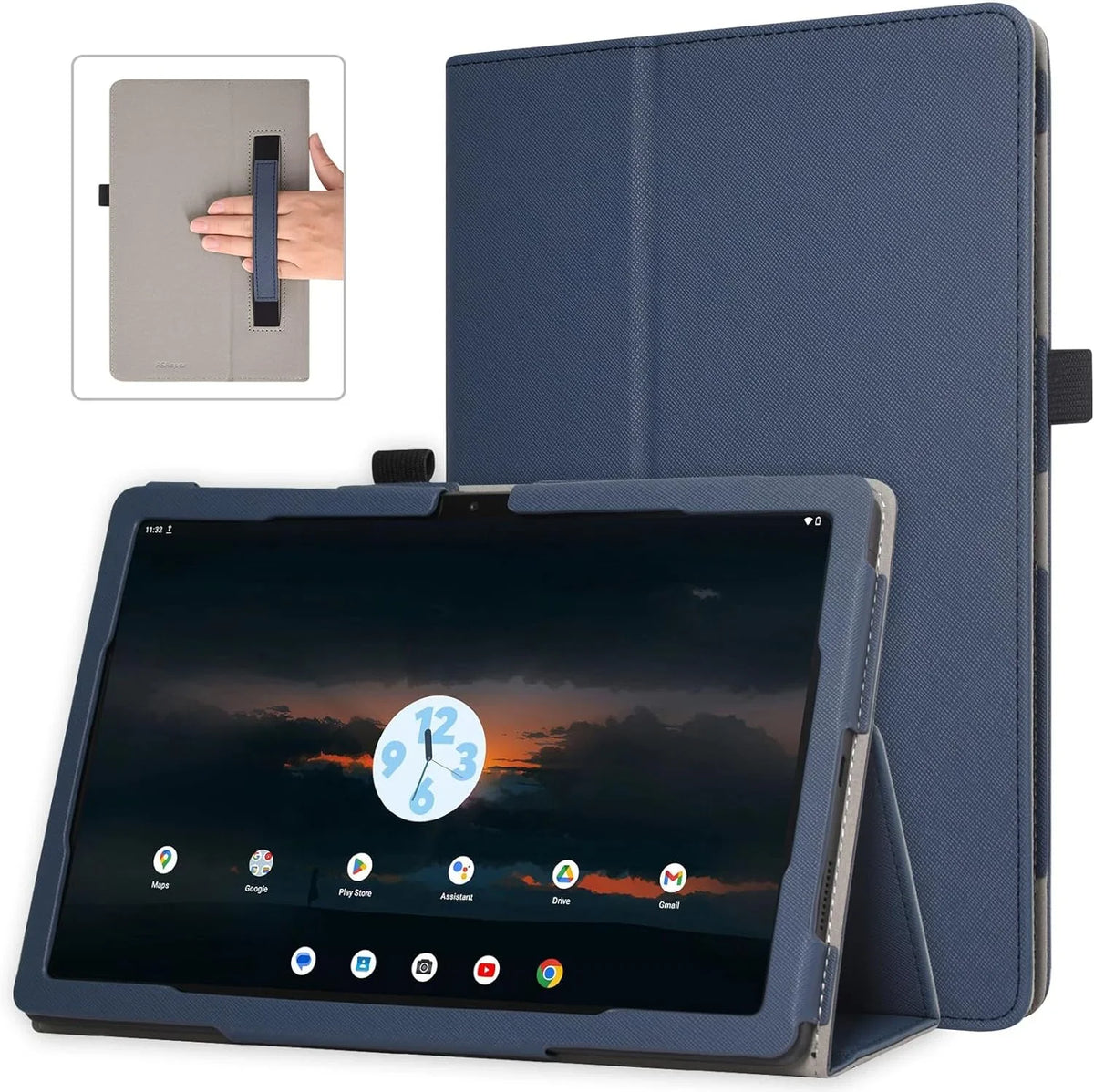 Case for T-Mobile Revvl Tab 5G 2023 Released, Premium PU wrap with Auto Sleep Wake, Hand Strap and Foldable