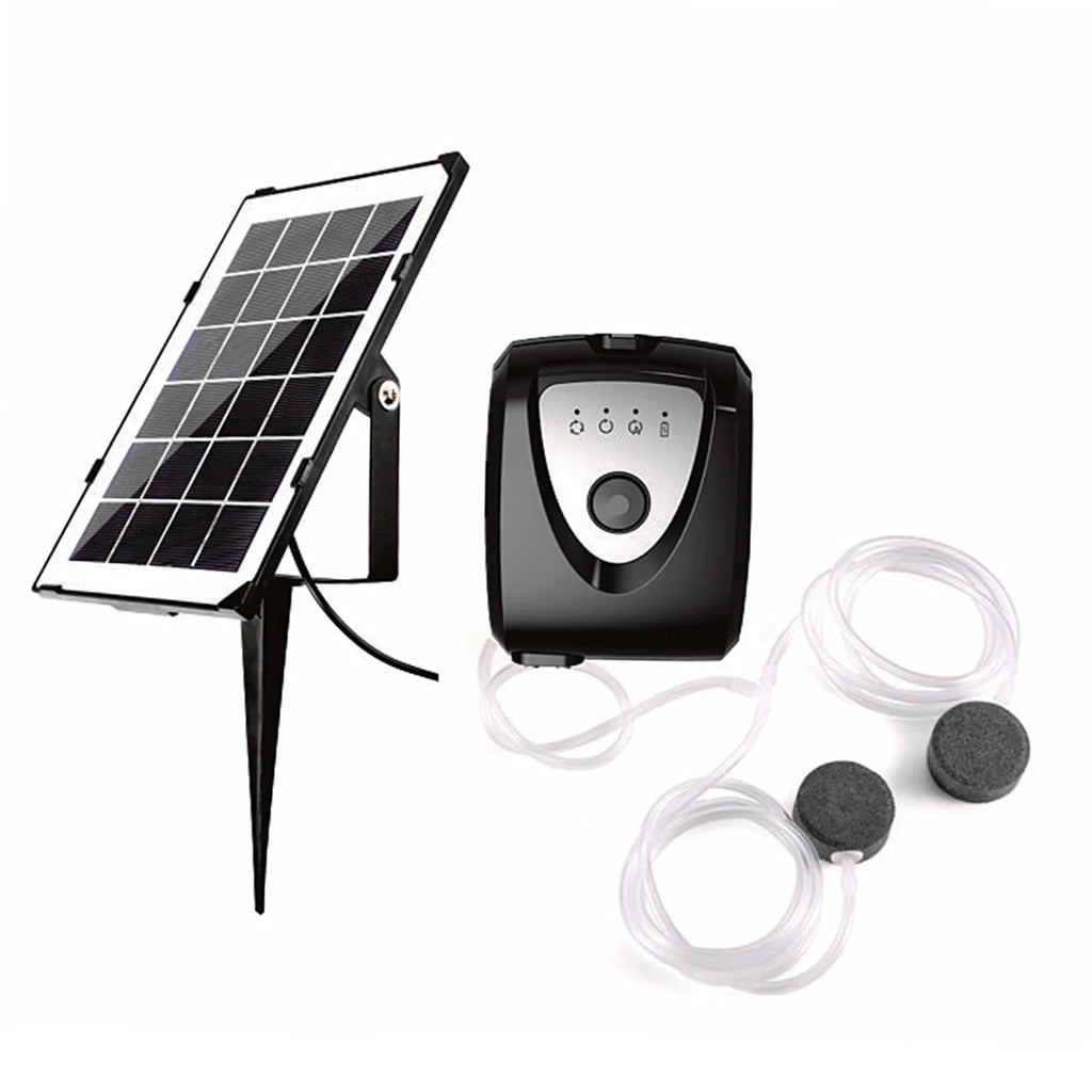 Air Pump,Pond Pump Aerator Pump Fish Aerator Reable Fish Pipe Bubble Stone Ponds Pools liquid 6v 3.5w Solar Stone Pond With Dual Solar Air Pump Pond Aerator Ponds Zdhf