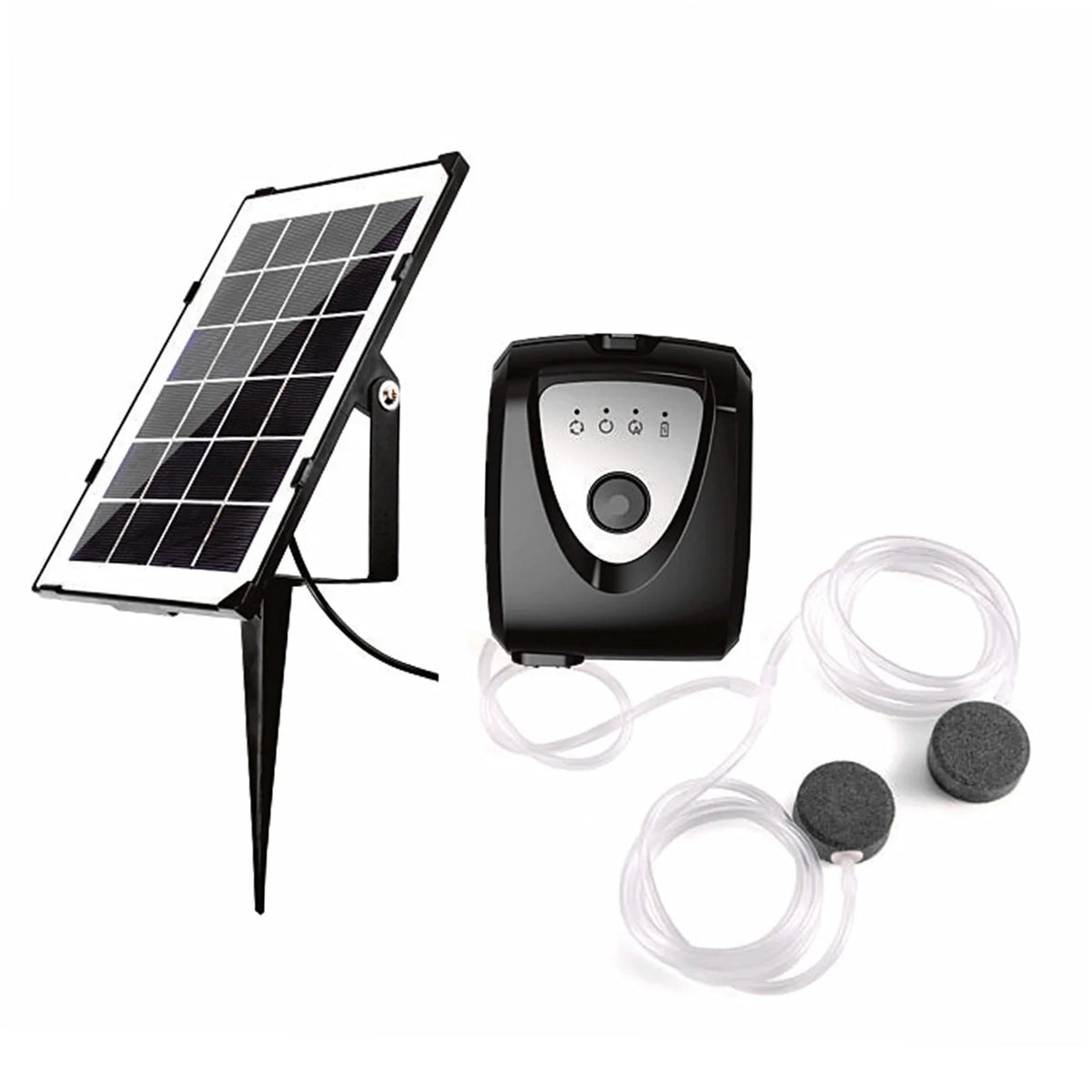 Air Pump,Pond Pump Aerator Pump Fish Aerator Reable Fish Pipe Bubble Stone Ponds Pools liquid 6v 3.5w Solar Stone Pond With Dual Solar Air Pump Pond Aerator Ponds Zdhf