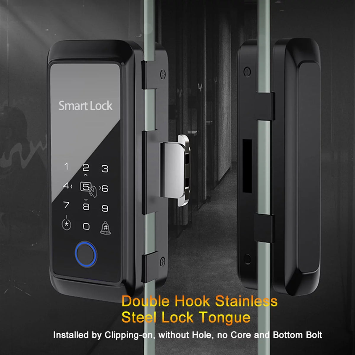 MIXFEER Smart Lock Fingerprint Lock Door Lock Keypad Door Lock with Handle Fingerprint Electronic Deadbolt Door Lock Smart Door Lock appropriate with APP