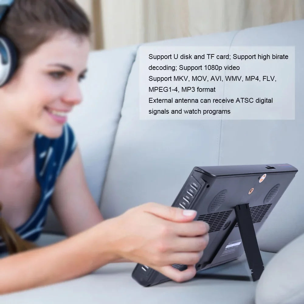 LEADSTAR 10 Inch Portable Digital ATSC TFT Screen Freeview LED TV Video Player for , USB Card Support
