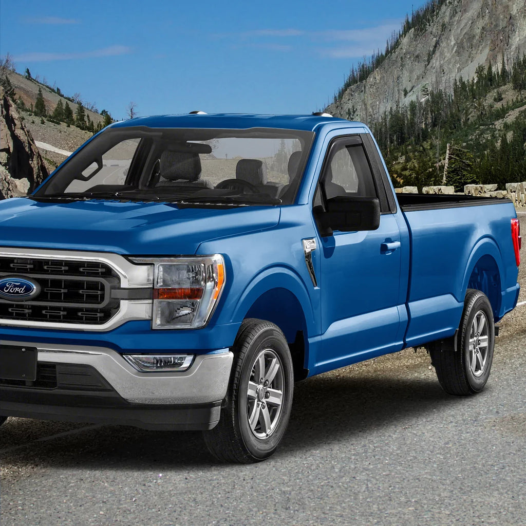 Goodyear Shatterproof in-Channel Window Deflectors for  F150 2021-2024 Regular Cab/SuperCrew/SuperCab, Rain Guards, Window Visors for Cars, Vent Deflector, Car Accessories, 2 pcs - GY003497