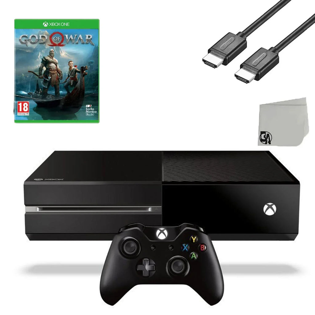 Xbox One Original 500GB Gaming Console Black HDMI Cable With God Of War Game BOLT AXTION Bundle Used