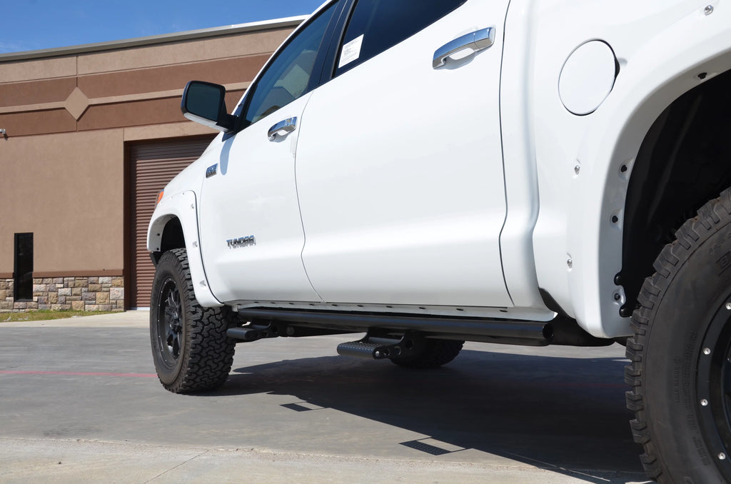N-Fab by RealTruck Rkr Rails | Textured Black | T074Rkrcc | appropriate with 2007-2021  Tundra Crewmax All Beds, SRW Gas