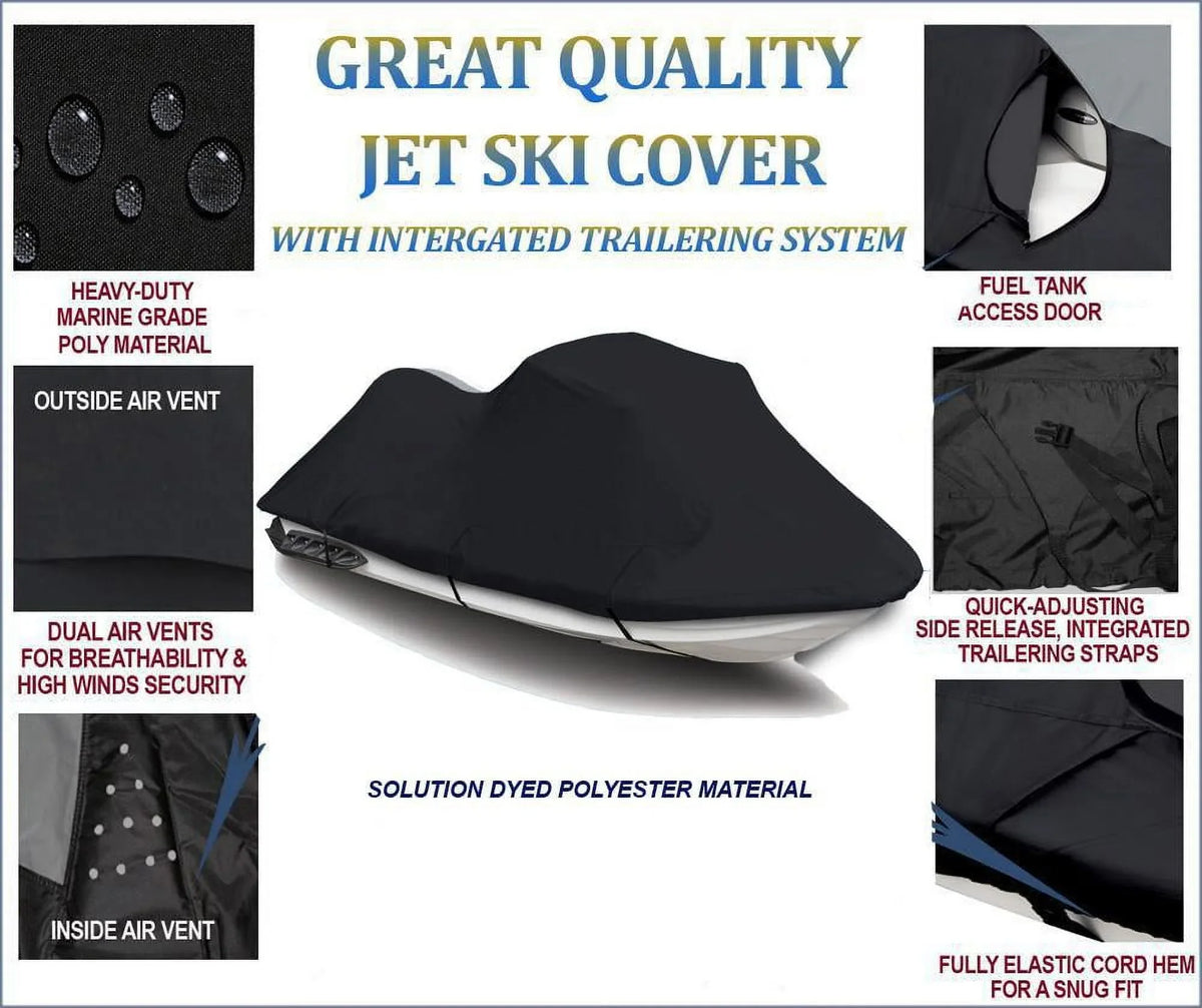 BLACK TOP OF THE LINE JET SKI protector matching for Sea Doo Sea-Doo GTI 1997 1998 1999 2000 Jet Ski shield