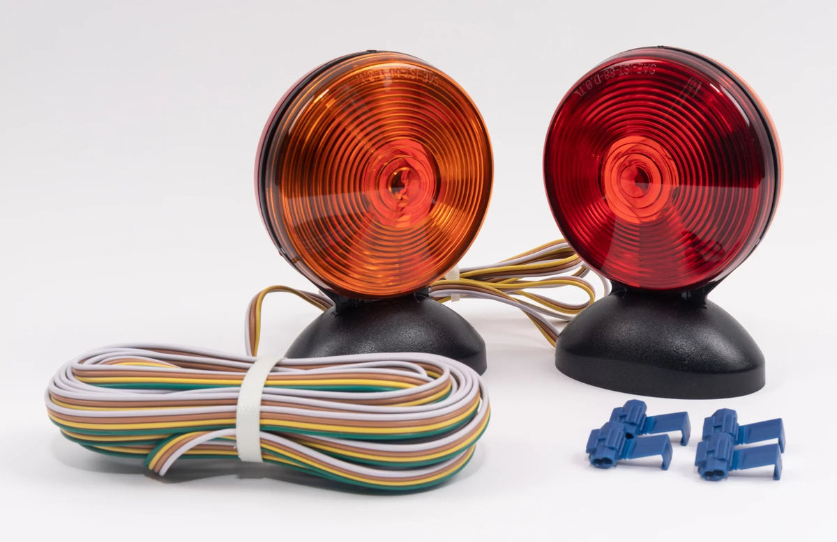 Hopkins Towing Solutions Magnetic 2 Sided Towing Light Kit, C6300, Amber and Red
