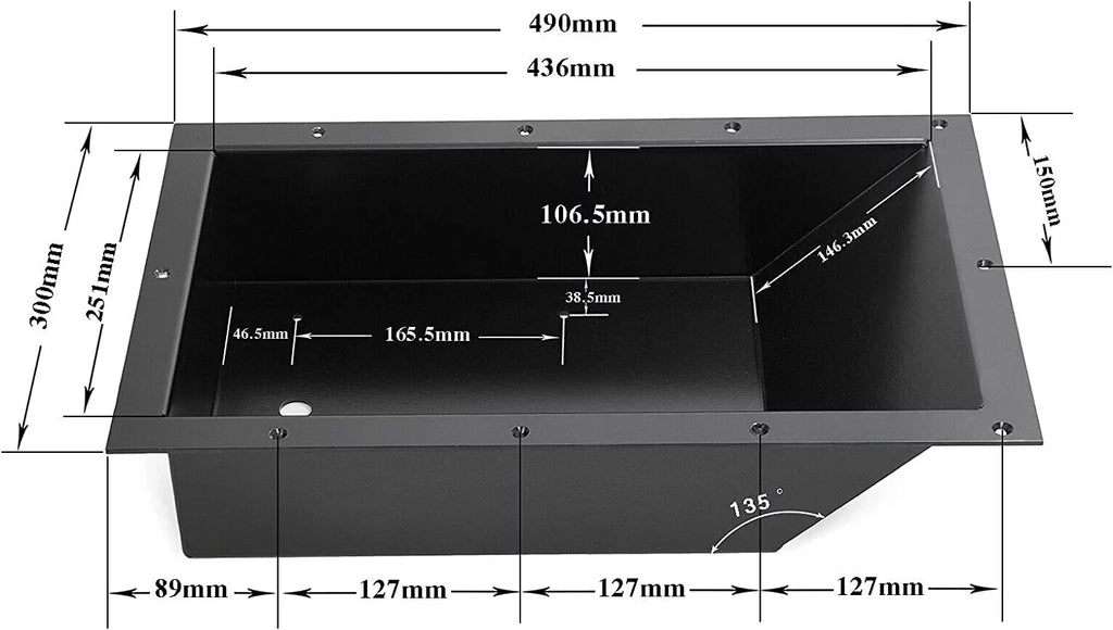 GHmarine Trolling Motor Tray Foot Pedal Pan for Minn Kota Fishing ship Motor 100RTMP Aluminum and Recessed