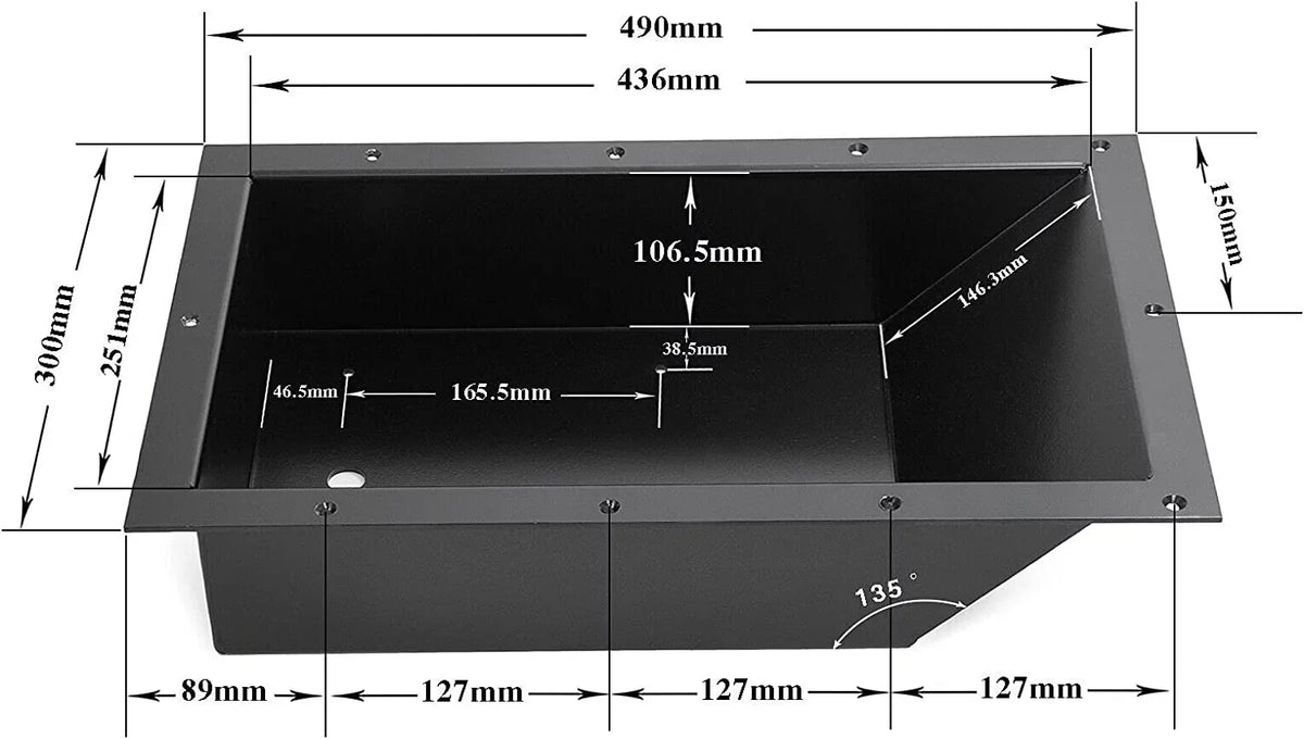 GHmarine Trolling Motor Tray Foot Pedal Pan for Minn Kota Fishing ship Motor 100RTMP Aluminum and Recessed