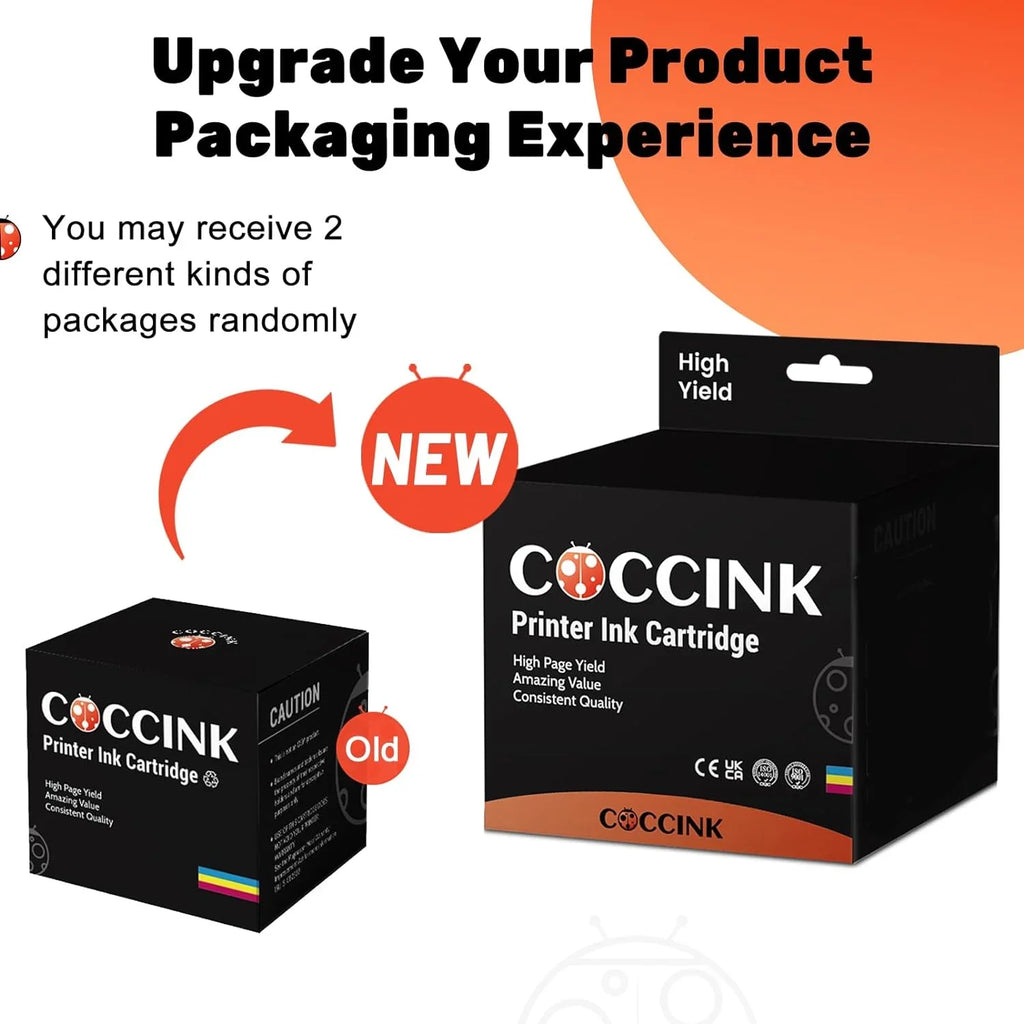 COCCINK 62XL Ink Cartridge Replacement for  62 XL for Envy 5660 7645 7640 5642 5643 5640 OfficeJet 250 5740 200 5746