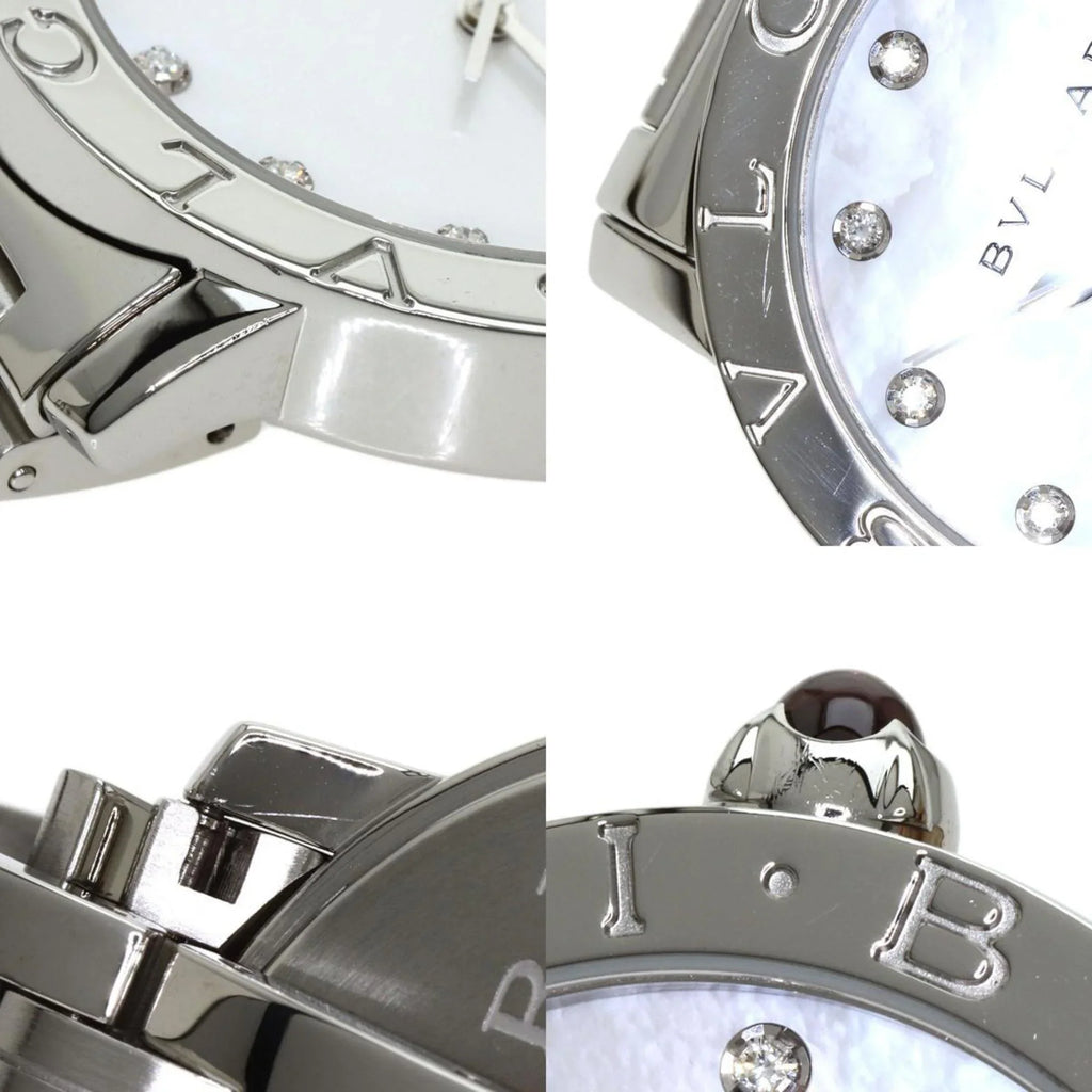 Pre-Owned Bulgari BB37S 12P Diamond Watch Stainless Steel/SS Men's BVLGARI (Good)