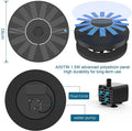 AISITIN 1.5W Solar Fountain Pump, newly upgraded with 6 nozzles solar bird bath fountain, suitable for ponds, gardens, bird baths, fish tanks, outdoor independent solar aqua pump floating fountains