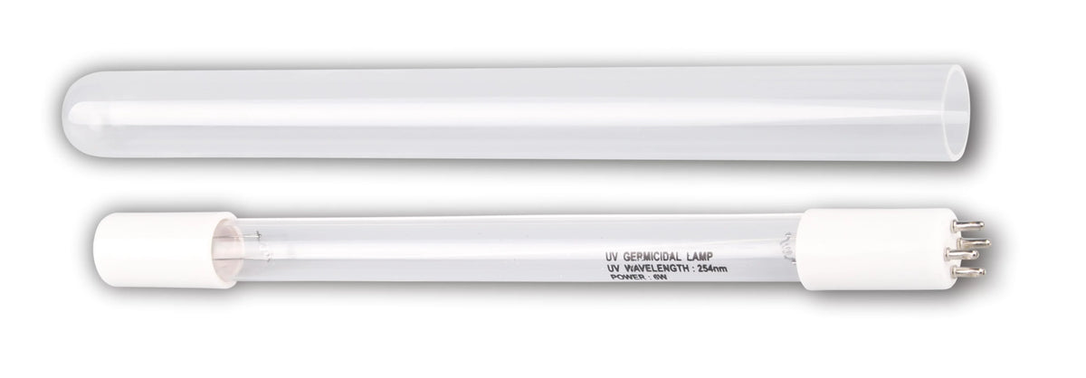 Bluonics (2pcs) 6W UV 4 Prong Replacement Bulb & Quartz Sleeve Tube for our moisture Purifier Ultraviolet Light System