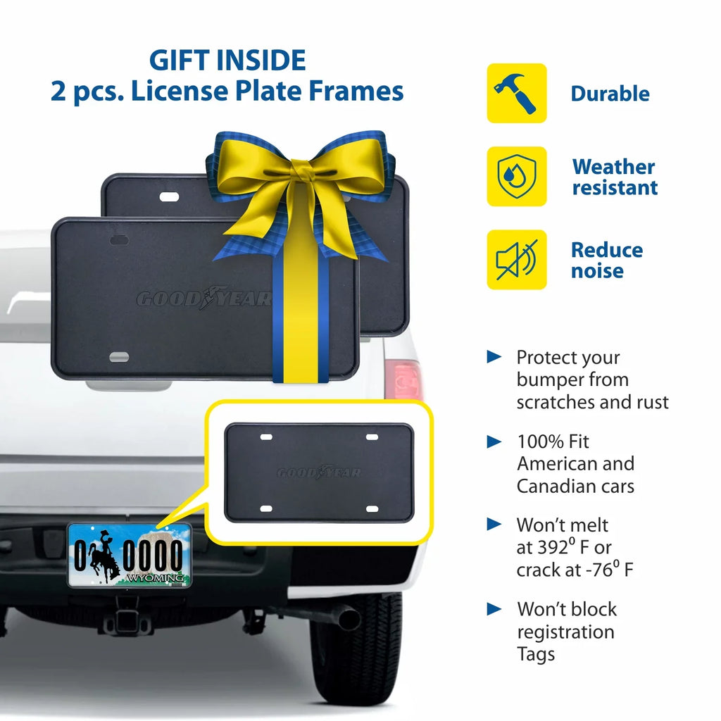 Goodyear Shatterproof in-Channel Window Deflectors for  F150 2021-2024 Regular Cab/SuperCrew/SuperCab, Rain Guards, Window Visors for Cars, Vent Deflector, Car Accessories, 2 pcs - GY003497