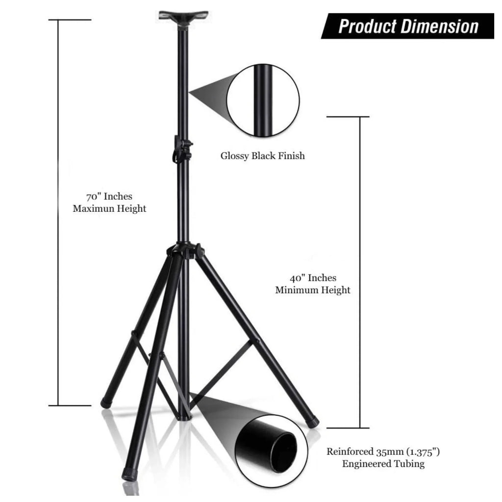 Norcent Universal PA Speaker Stand NSS-700 Mount Holder Heavy Duty Up To 120 Lbs