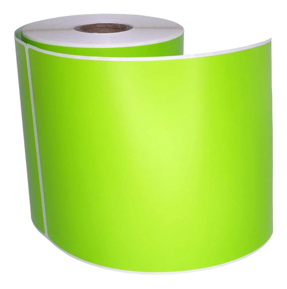 6 Rolls 4"x6" GREEN Color Direct Thermal Shipping Label suitable with Zebra Eltron Printers