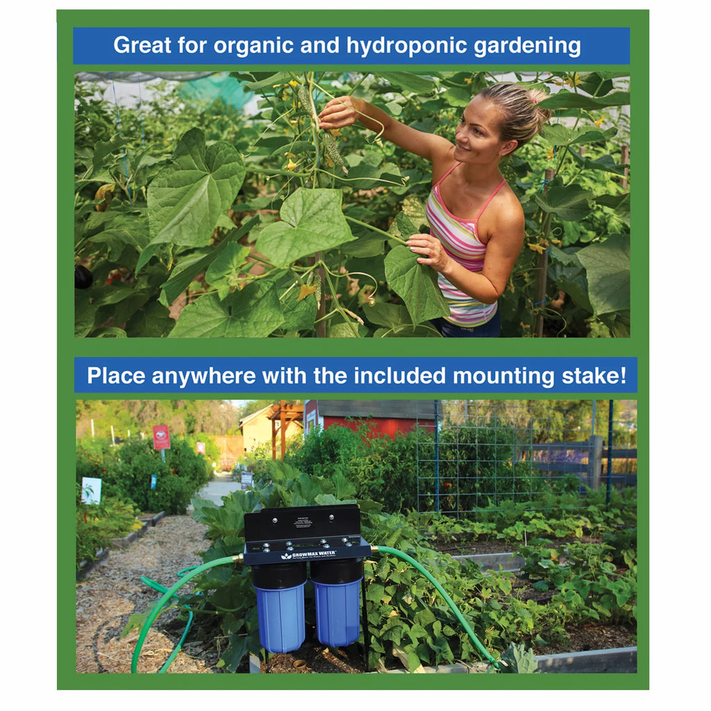 GrowMax SUPER GROW 800 - High-Capacity Garden liquid Filtration System - Eliminate up to 99% of Chlorine and Contaminants (15,000 gallons / 56,850 liters)