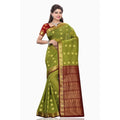 Indian Selections Mona Green with Maroon Art Silk Sari Saree Bellydance Wrap
