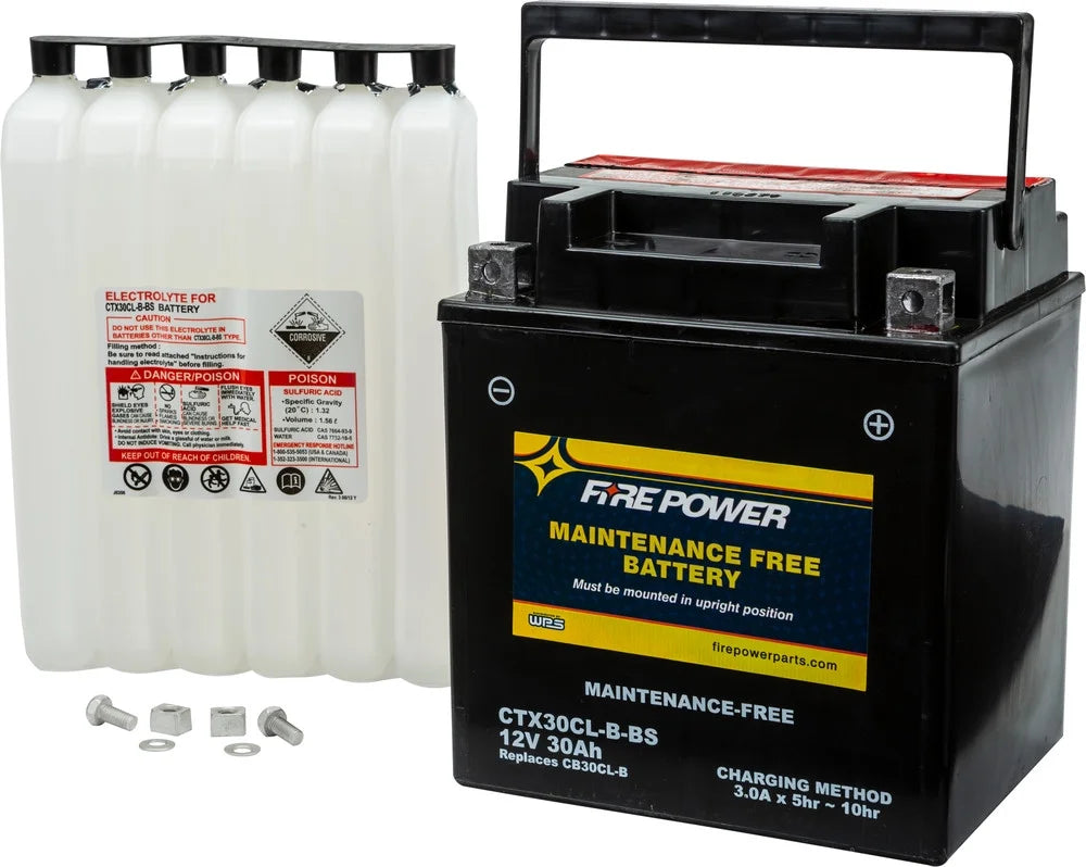 Fire Power Maintenance Free Battery CTX30CL-B-BS appropriate With Sea-Doo GTI LTD 155 2011-2015