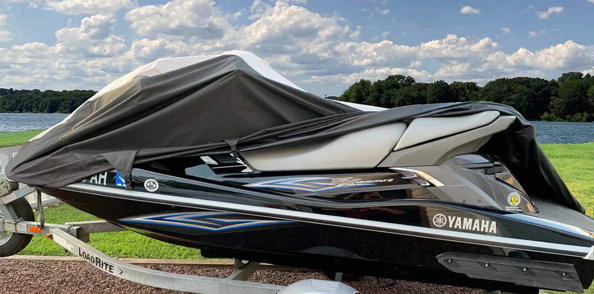 SUPER HEAVY-DUTY shield appropriate for Honda Aquatrax F12, F12X 2002 2003-2007 Jet Ski Watercraft protector Black/Grey