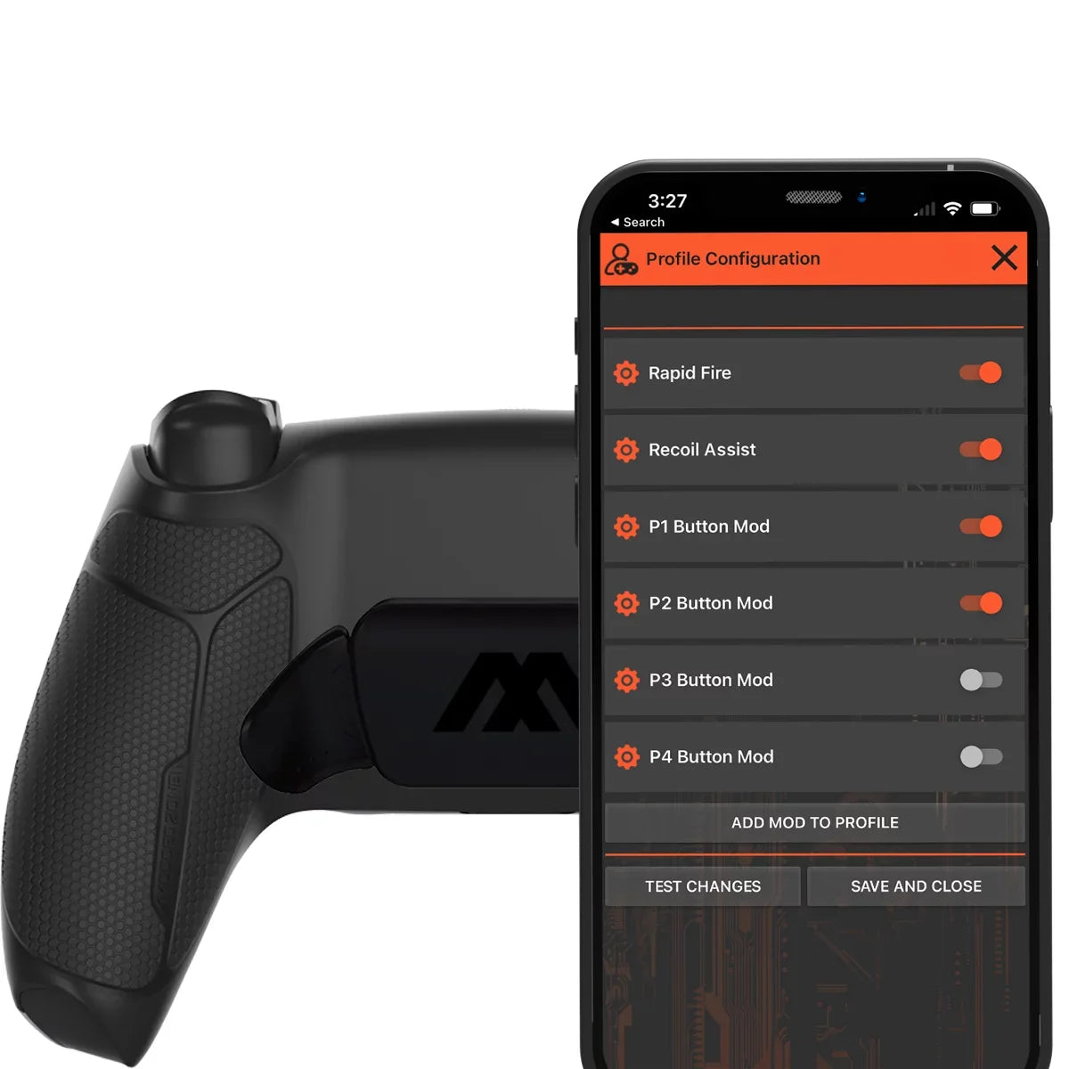 Black ModdedZone Extreme Modded Controller + Anti Recoil 2 Remap Buttons & Interchangeable Thumbsticks & Hair Triggers, Tactical Buttons appropriate with PS5 Custom Controller PC FPS